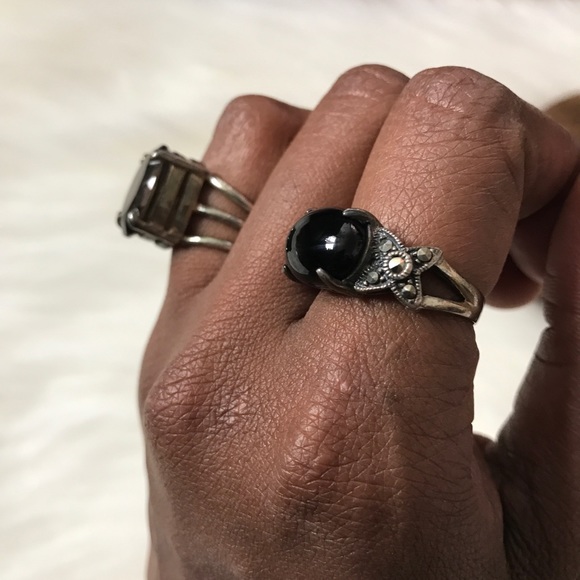 Two Vintage Cocktail Rings Bundle Oversized - Picture 1 of 5